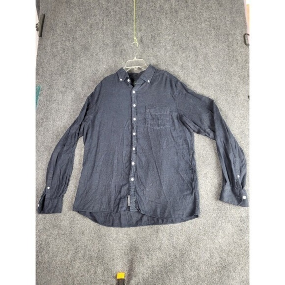 Rodd and Gunn Shirt XL Blue Italian Albini Fabric Flannel Button Down Mens